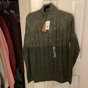 Weather proof cable knit sweater